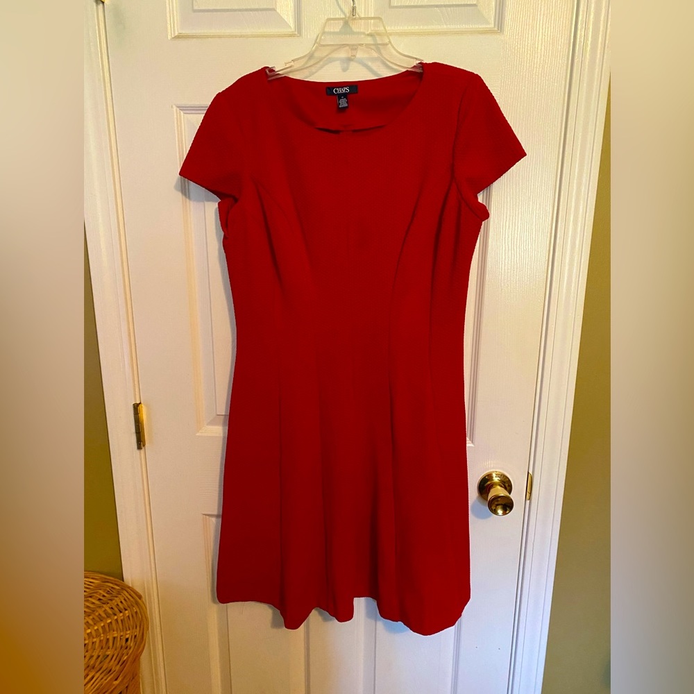 Chaps size 16 red skater dress